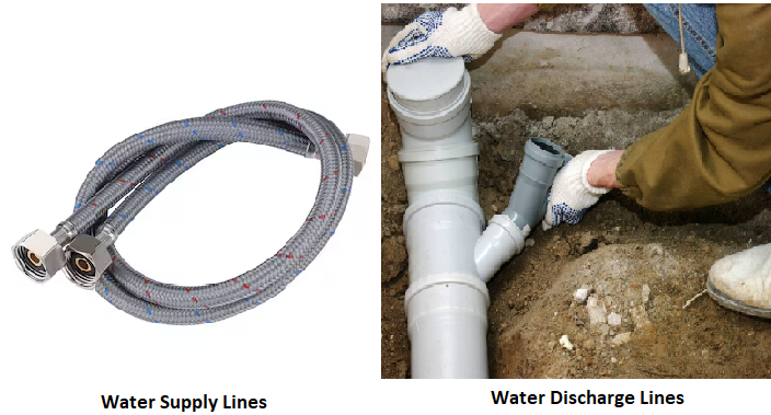 Water Supply Lines & Water Discharge Lines